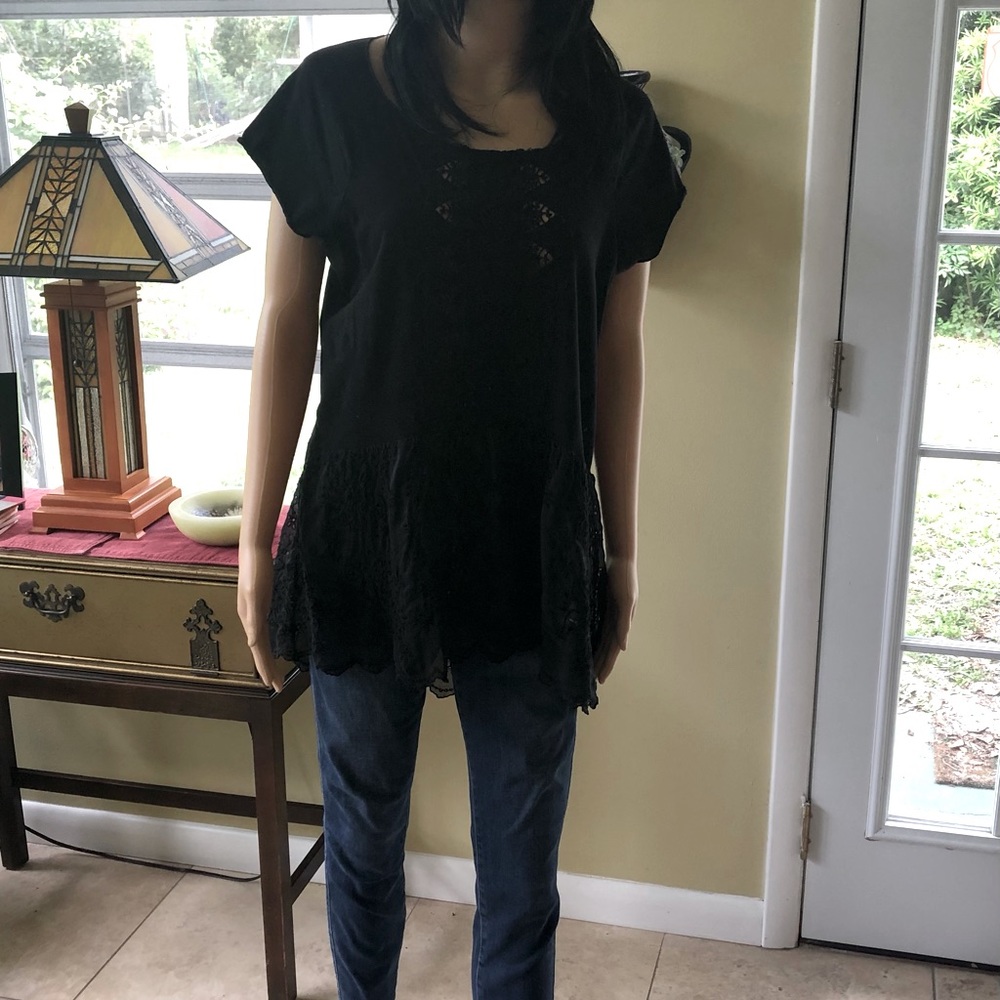 Black lace tunic.